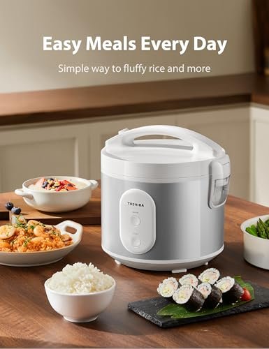 TOSHIBA Rice Cooker RC-10JH1UUS(S) Review Easy Cooking with Steamer and Non-Stick Pot