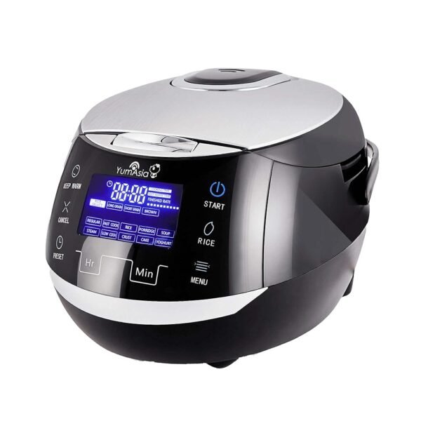 Yum Asia Sakura Rice Cooker with Ceramic Bowl and Advanced Fuzzy Logic (8 Cup, 1.5 Litre) 6 Rice Cook Functions, 6 Multicook Functions, Motouch LED Display, 120V Power (Black... Yum Asia Sakura Rice Cooker with Ceramic Bowl and Advanced Fuzzy Logic (8 Cup, 1.5 Litre) 6 Rice Cook Functions, 6 Multicook Functions, Motouch LED Display, 120V Power (Black...