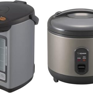 Zojirushi CD-WCC30 Micom Water Boiler & Warmer, Silver & NS-RPC10HM Rice Cooker and Warmer, 5.5-Cup (Uncooked), Metallic Gray Zojirushi CD-WCC30 Micom Water Boiler & Warmer, Silver & NS-RPC10HM Rice Cooker and Warmer, 5.5-Cup (Uncooked), Metallic Gray