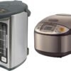 Zojirushi Micom Water Boiler & Warmer (135 oz) and Zojirushi Micom Rice Cooker and Warmer (1.0 Liter), Stainless Steel